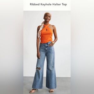 ANTHROPOLOGIE Crossover Keyhole Tank Top